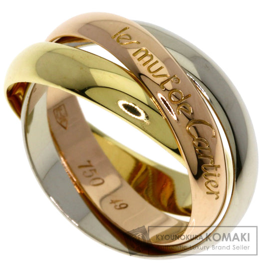 CARTIER Trinity #49 Ring K18 Yellow Gold 18K Pink GoldLadies [Used]