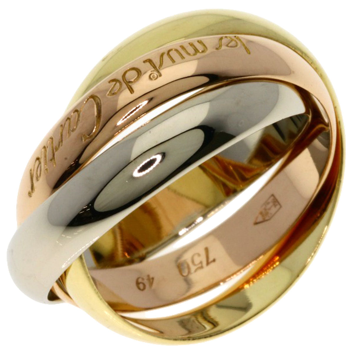 CARTIER Trinity #49 Ring K18 Yellow Gold 18K Pink GoldLadies [Used]