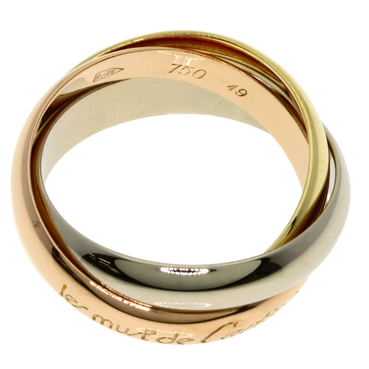 CARTIER Trinity #49 Ring K18 Yellow Gold 18K Pink GoldLadies [Used]