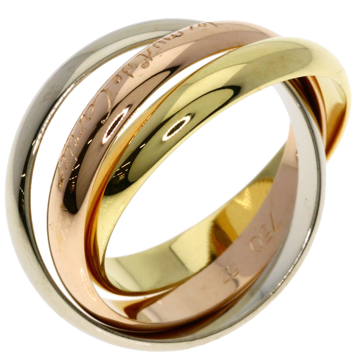 CARTIER Trinity #57 Ring K18 Yellow Gold 18K Pink GoldLadies [Used]