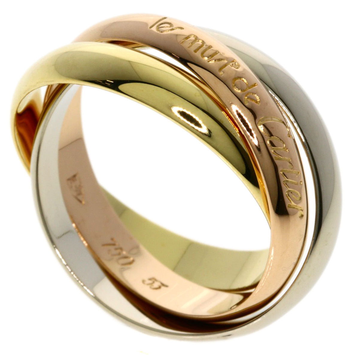 CARTIER Trinity #53 Ring K18 Yellow Gold K18 White GoldLadies [Used]