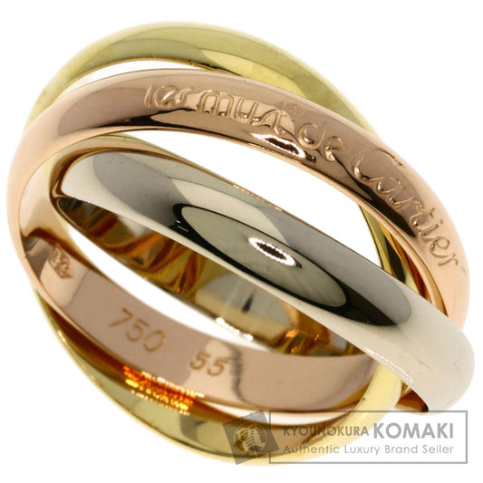 CARTIER Trinity #55 Ring K18 Yellow Gold 18K Pink GoldLadies [Used]