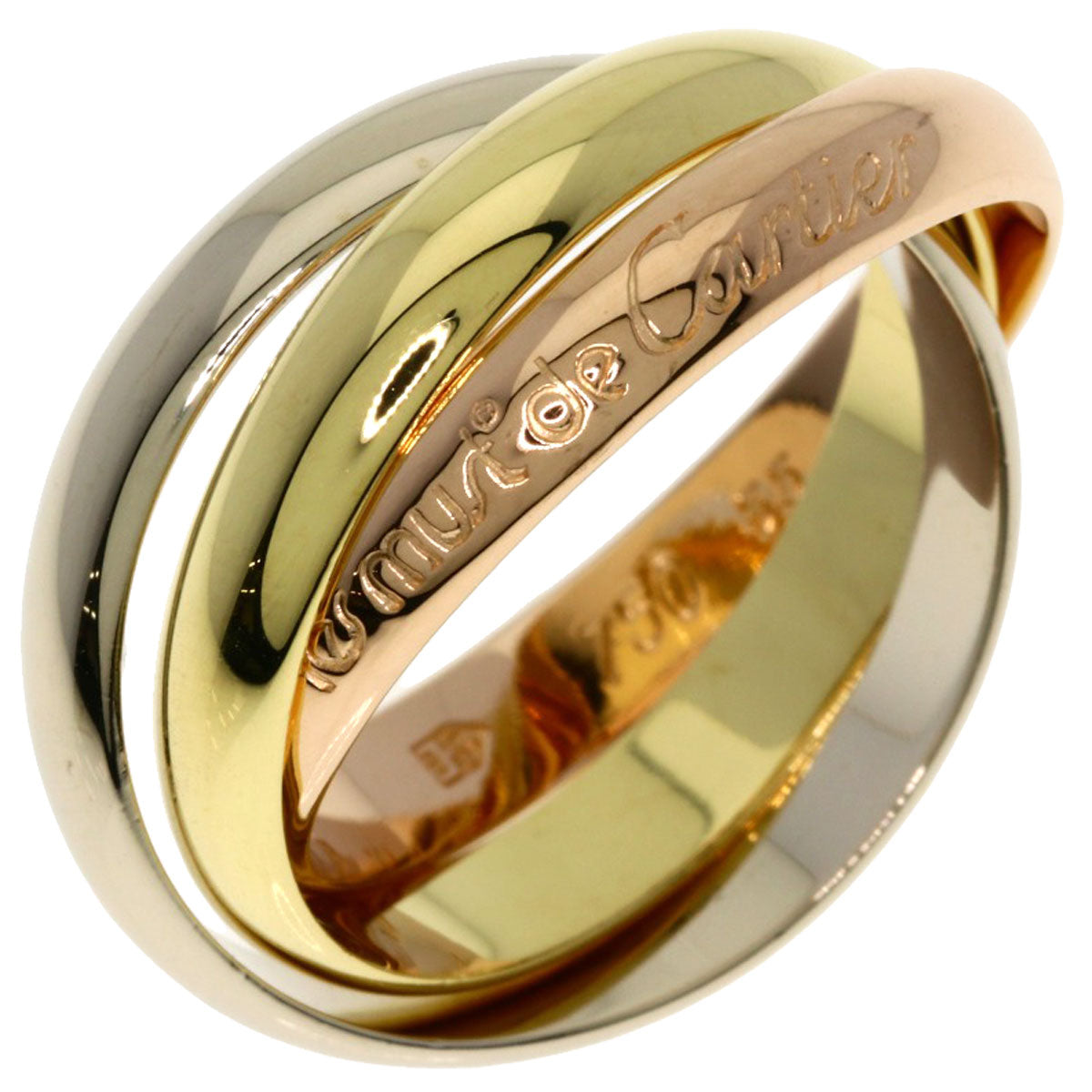 CARTIER Trinity #55 Ring K18 Yellow Gold 18K Pink GoldLadies [Used]
