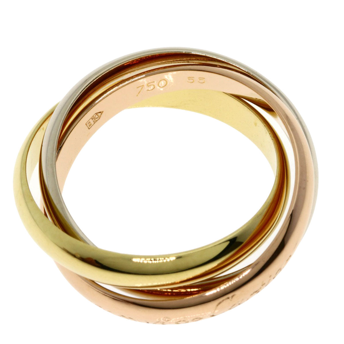 CARTIER Trinity #55 Ring K18 Yellow Gold 18K Pink GoldLadies [Used]
