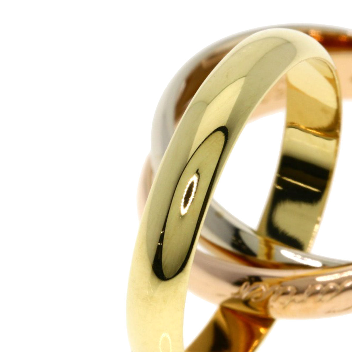 CARTIER Trinity #55 Ring K18 Yellow Gold 18K Pink GoldLadies [Used]