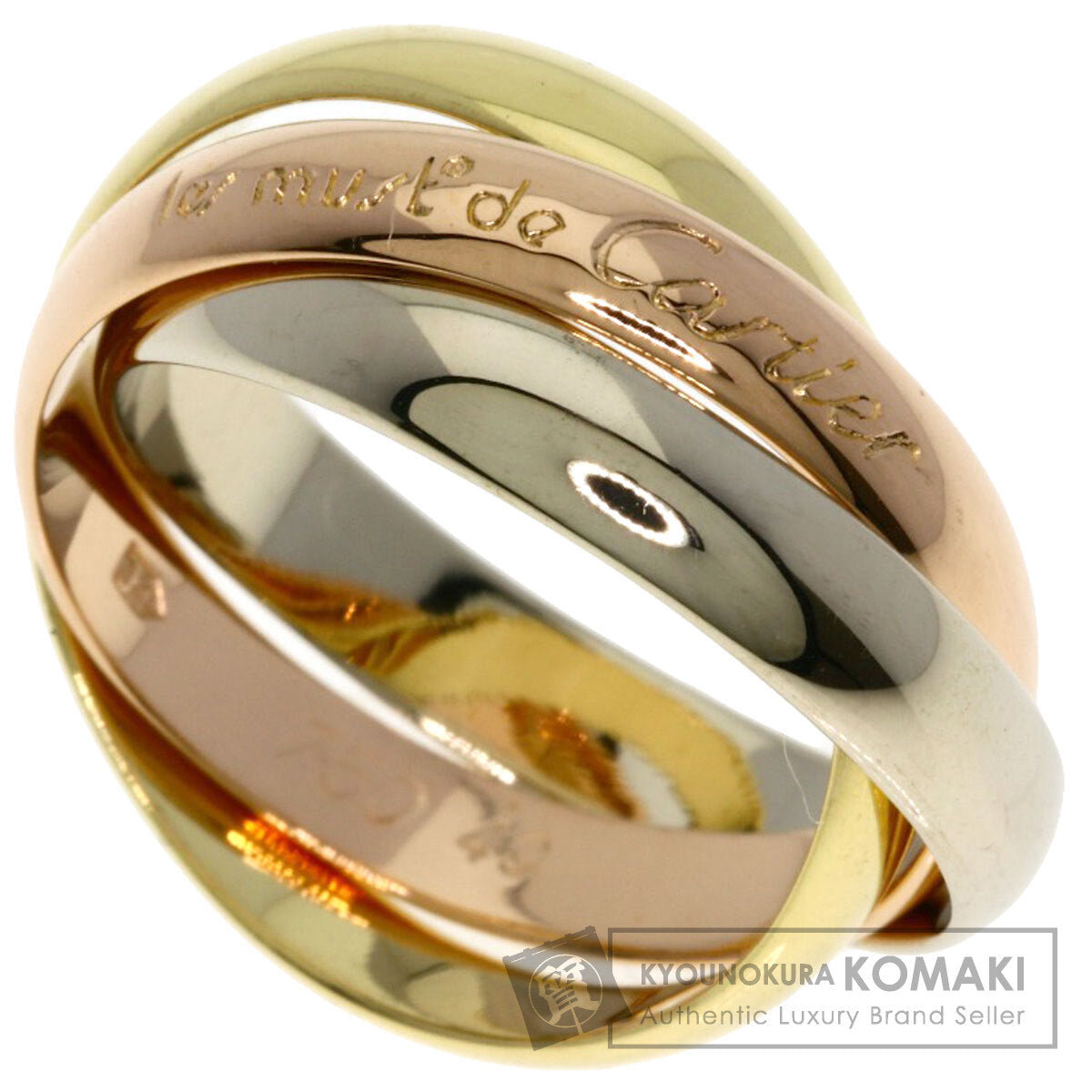 CARTIER Trinity #49 Ring K18 Yellow Gold 18K Pink GoldLadies [Used]