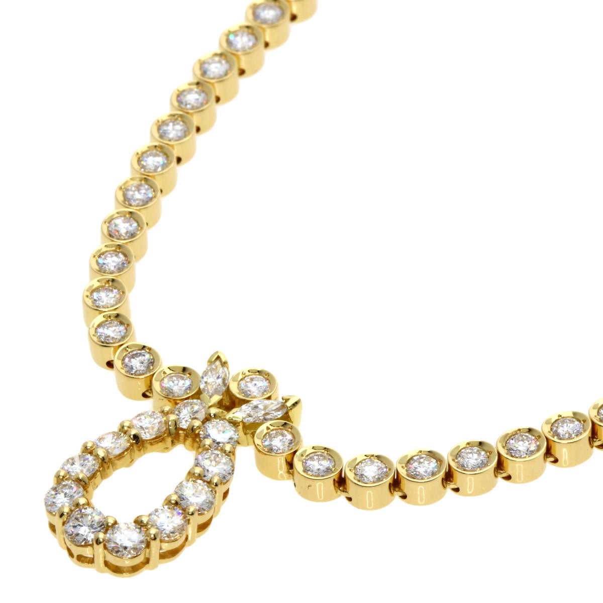 PIAGET Tennis Diamond Necklace K18 Yellow Gold Ladies [Used]