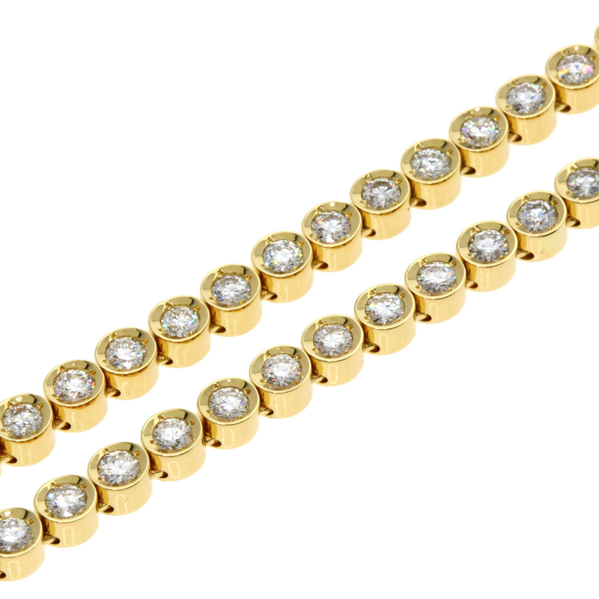 PIAGET Tennis Diamond Necklace K18 Yellow Gold Ladies [Used]