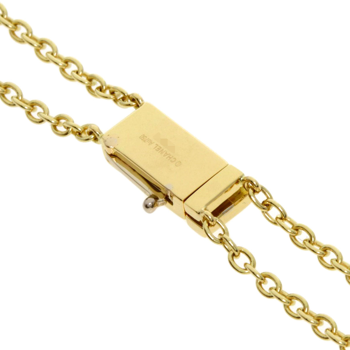 CHANEL Sur Signe Durion Lapis Lazuli & Azure stone Diamond Necklace K18 Yellow Gold Ladies [Used]