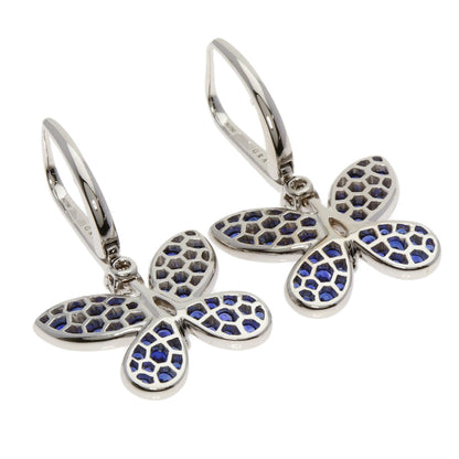 GRAFF Butterfly Sapphire Diamond earring K18 White Gold Ladies [Used]