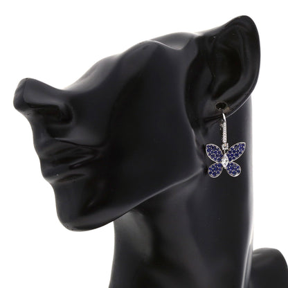 GRAFF Butterfly Sapphire Diamond earring K18 White Gold Ladies [Used]