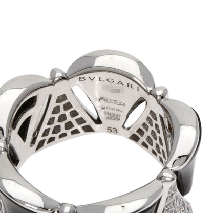 BVLGARI Diva Dream Onyx Diamond #53 Ring K18 White Gold Ladies [Used]