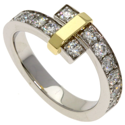 TIFFANY&Co. Edge Bypass Diamond Ring Platinum PT950 18K Yellow GoldLadies [Used]