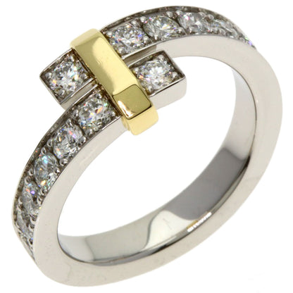 TIFFANY&Co. Edge Bypass Diamond Ring Platinum PT950 18K Yellow GoldLadies [Used]