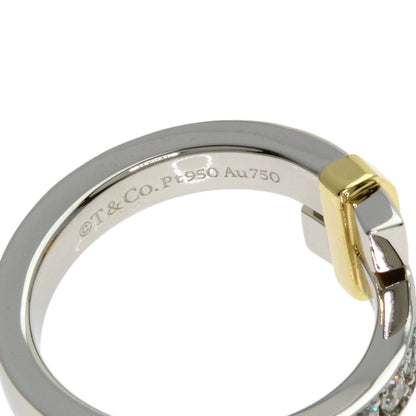 TIFFANY&Co. Edge Bypass Diamond Ring Platinum PT950 18K Yellow GoldLadies [Used]