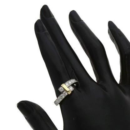 TIFFANY&Co. Edge Bypass Diamond Ring Platinum PT950 18K Yellow GoldLadies [Used]