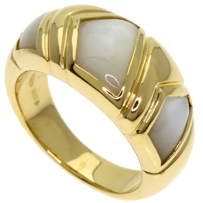BVLGARI White shell Ring K18 Yellow Gold Ladies [Used]