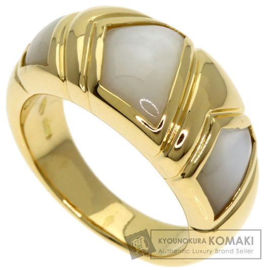 BVLGARI White shell Ring K18 Yellow Gold Ladies [Used]