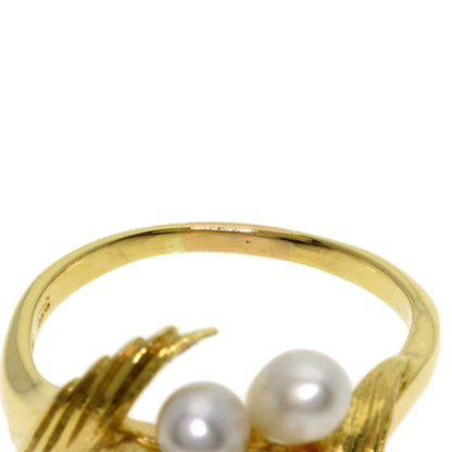 MIKIMOTO Pearl Pearl Ruby Ring K18 Yellow Gold Ladies [Used]