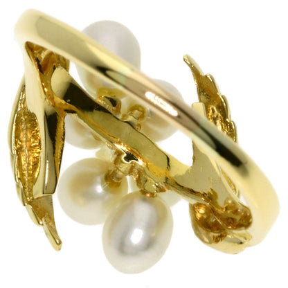 MIKIMOTO Pearl Pearl Ruby Ring K18 Yellow Gold Ladies [Used]