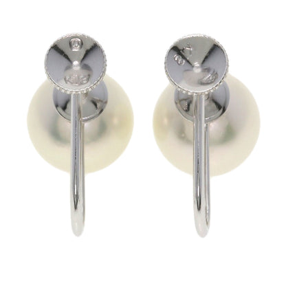MIKIMOTO Pearl Pearl Earring K18 White Gold Ladies [Used]