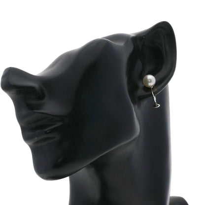 MIKIMOTO Pearl Pearl Earring K18 White Gold Ladies [Used]
