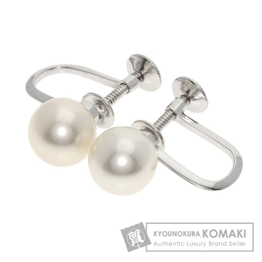 MIKIMOTO Pearl Pearl Earring K14 White Gold Ladies [Used]