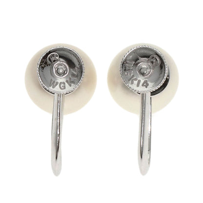 MIKIMOTO Pearl Pearl Earring K14 White Gold Ladies [Used]