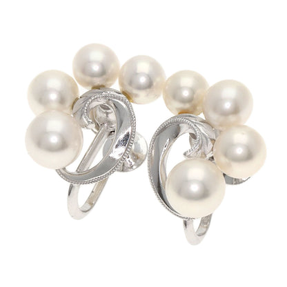 MIKIMOTO Pearl Pearl Earring K14 White Gold Ladies [Used]