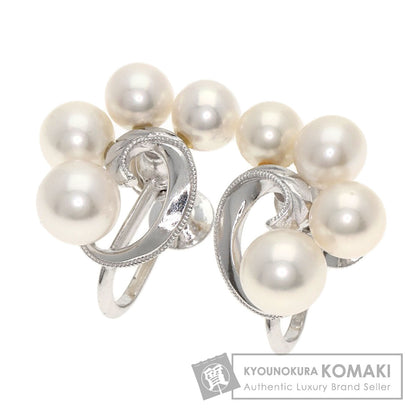 MIKIMOTO Pearl Pearl Earring K14 White Gold Ladies [Used]
