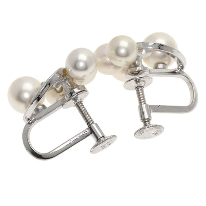 MIKIMOTO Pearl Pearl Earring K14 White Gold Ladies [Used]