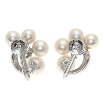 MIKIMOTO Pearl Pearl Earring K14 White Gold Ladies [Used]