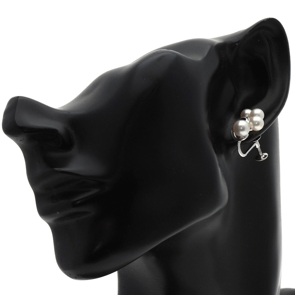 MIKIMOTO Pearl Pearl Earring K14 White Gold Ladies [Used]