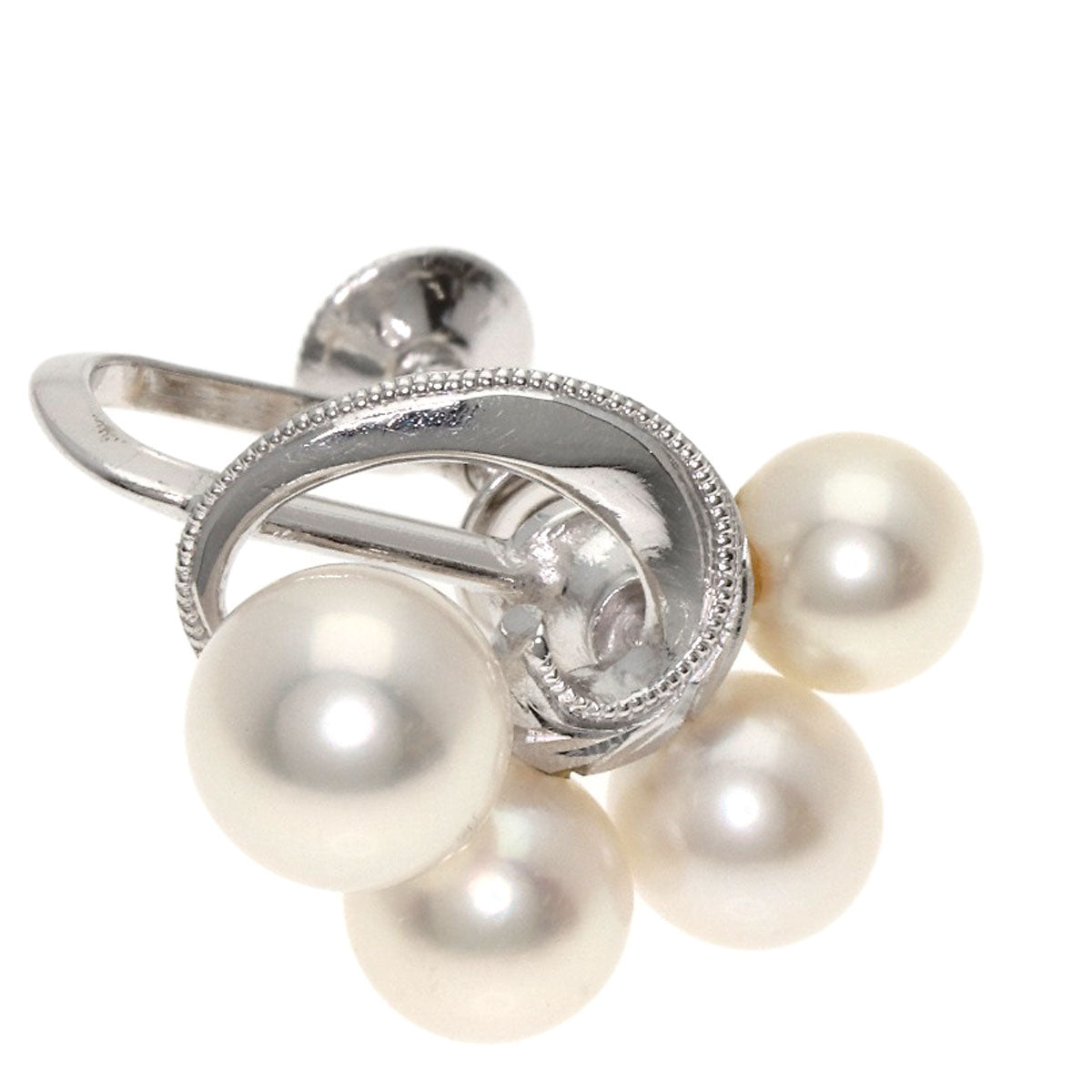 MIKIMOTO Pearl Pearl Earring K14 White Gold Ladies [Used]