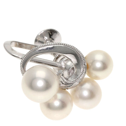 MIKIMOTO Pearl Pearl Earring K14 White Gold Ladies [Used]