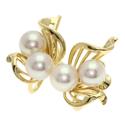 MIKIMOTO Pearl Pearl Earring K14 Yellow Gold Ladies [Used]