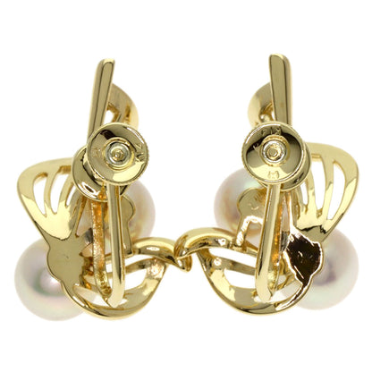 MIKIMOTO Pearl Pearl Earring K14 Yellow Gold Ladies [Used]