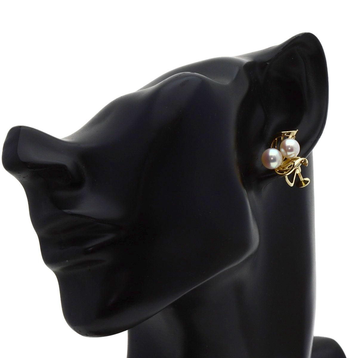 MIKIMOTO Pearl Pearl Earring K14 Yellow Gold Ladies [Used]