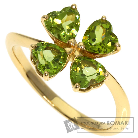 TASAKI Flower Peridot Ring K18 Yellow Gold Ladies [Used]