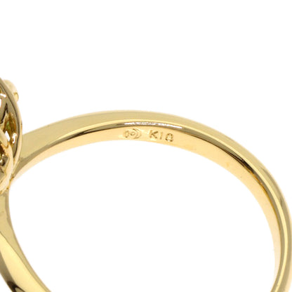 TASAKI Flower Peridot Ring K18 Yellow Gold Ladies [Used]