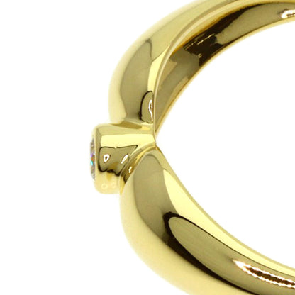 TIFFANY&Co. Double Teardrop 1P Diamond Ring K18 Yellow Gold Ladies [Used]