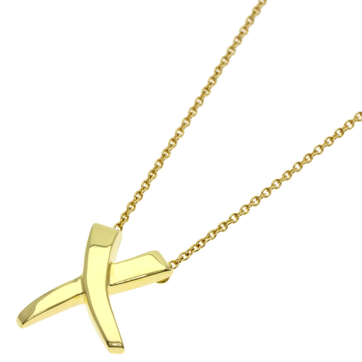 TIFFANY&Co. kiss Necklace K18 Yellow Gold Ladies [Used]