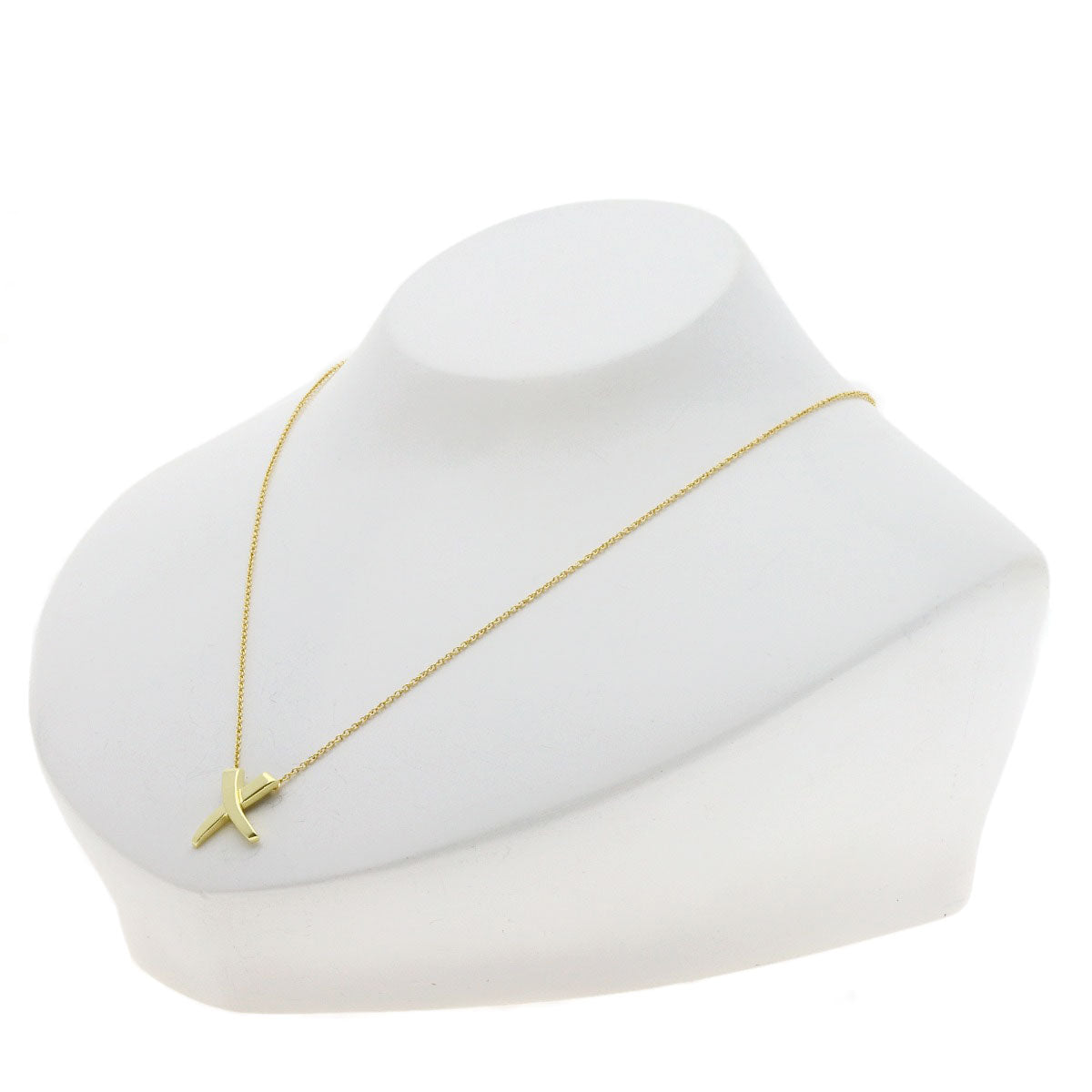 TIFFANY&Co. kiss Necklace K18 Yellow Gold Ladies [Used]