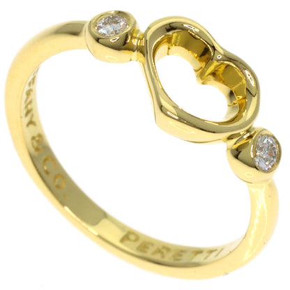 TIFFANY&Co. Open Heart Diamond Ring K18 Yellow Gold Ladies [Used]