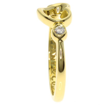 TIFFANY&Co. Open Heart Diamond Ring K18 Yellow Gold Ladies [Used]