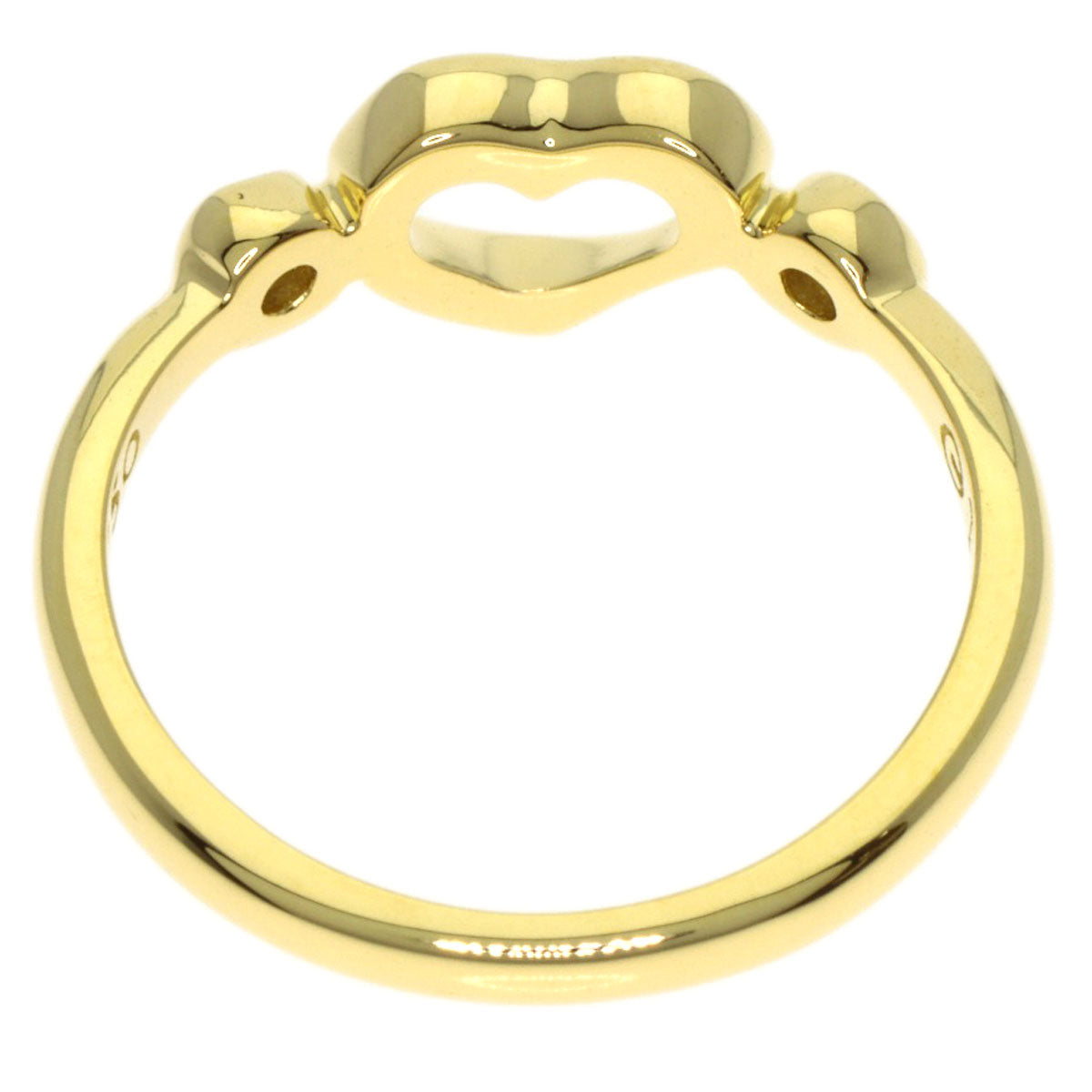 TIFFANY&Co. Open Heart Diamond Ring K18 Yellow Gold Ladies [Used]