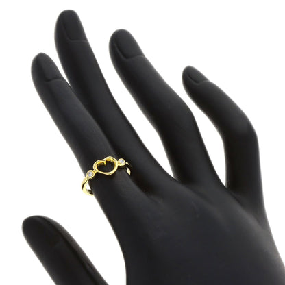 TIFFANY&Co. Open Heart Diamond Ring K18 Yellow Gold Ladies [Used]