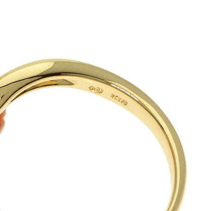 TASAKI Pearl Pearl Coral Coral Diamond Ring K18 Yellow Gold Ladies [Used]