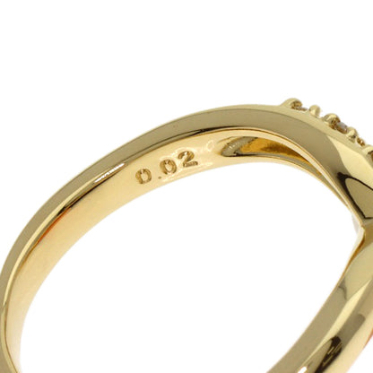 TASAKI Pearl Pearl Coral Coral Diamond Ring K18 Yellow Gold Ladies [Used]