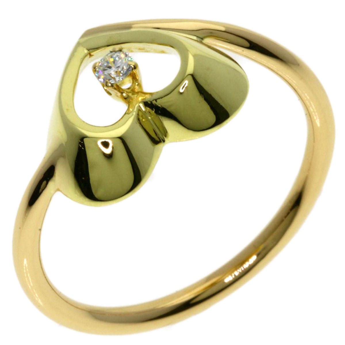 TIFFANY&Co. Heart Diamond Ring K18 Yellow Gold Ladies [Used]